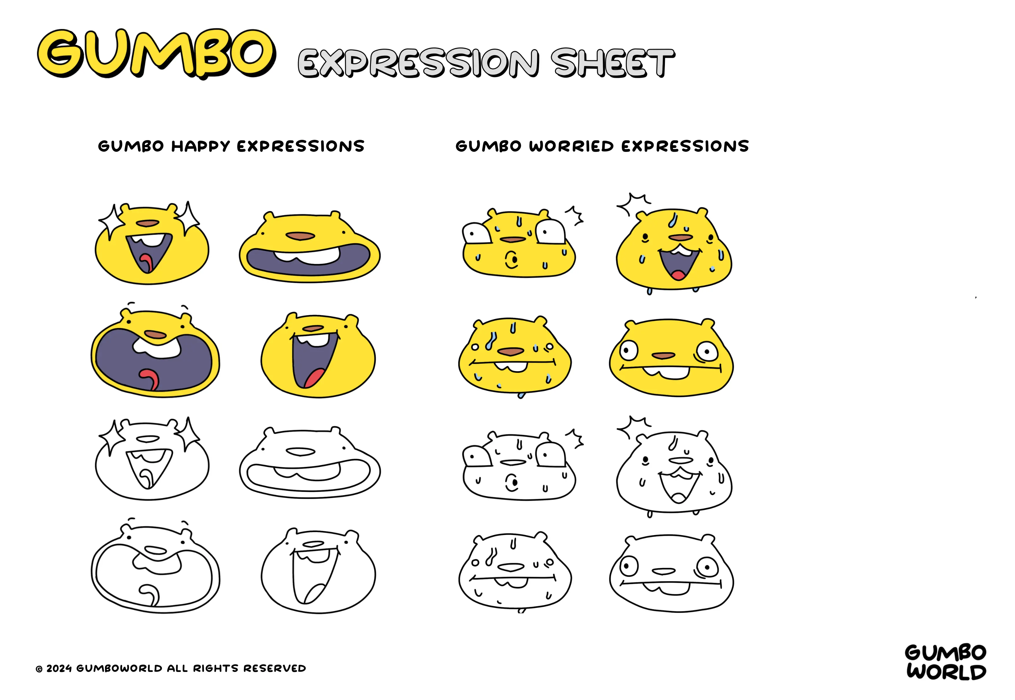 Gumbo Expression sheet 1