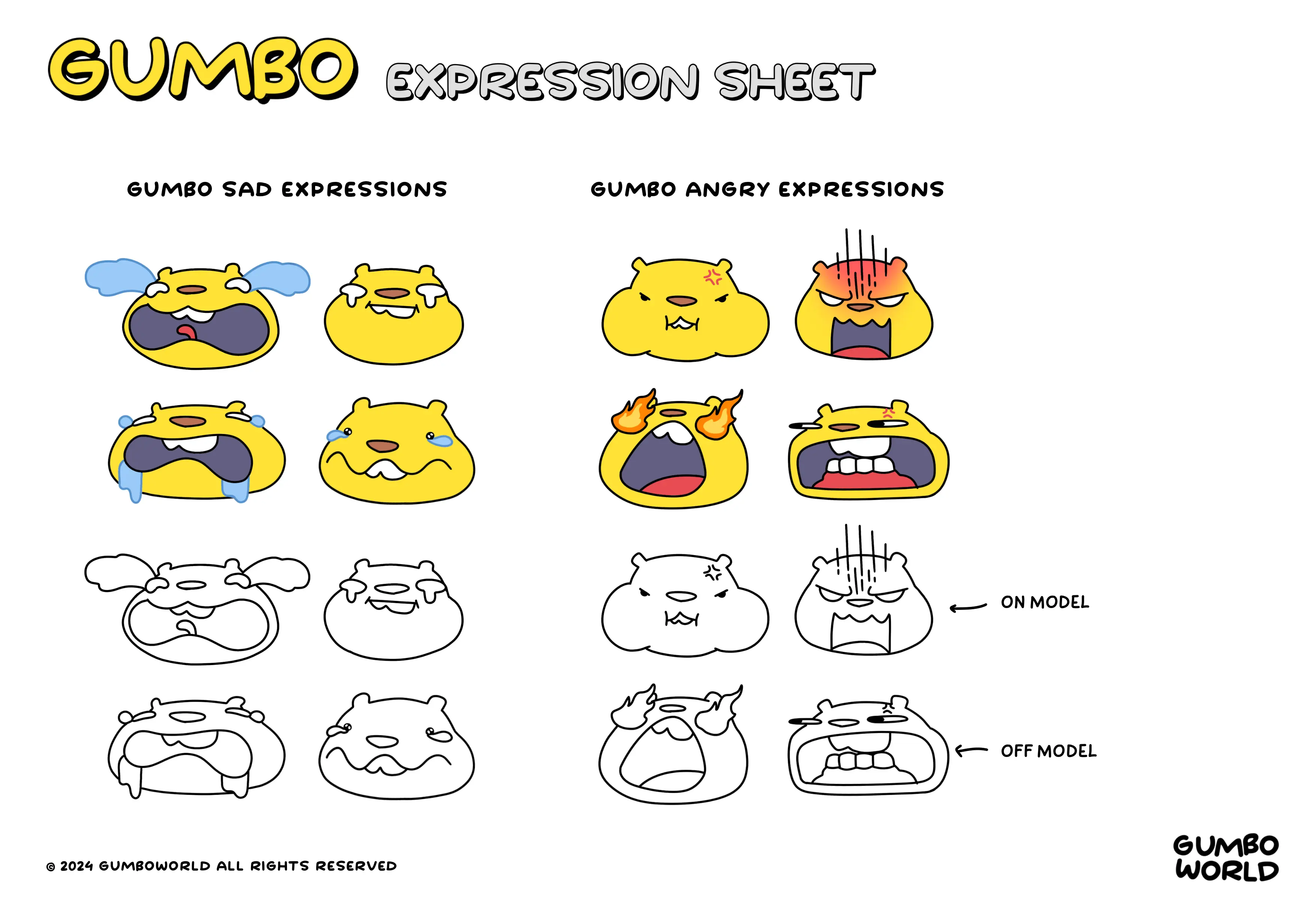 Gumbo Expression sheet 2